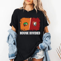 Custom House Divided Shirt, Personalized Two Sports Team Shirt, Football, Baseball, Hockey, Basketball Tee