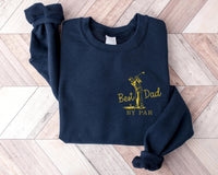 Best Dad By Par Embroidered Sweatshirt, Golf Dad Hoodie, Dad Golf Shirt, Golf Player Long Sleeve Shirt, Father's Day Gift, Daddy Birthday