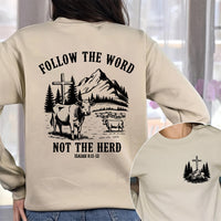 Follow The Word Christian Sweatshirt, Western Bible Verse Shirt, Christian Sweatshirt, Front Back