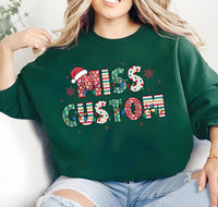 Custom Christmas Teacher Name Sweatshirt, Kindergarten Christmas Teacher Shirt, Teacher Christmas Gift Sweatshirt