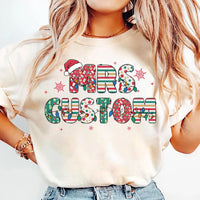 Custom Christmas Teacher Name Shirt, Kindergarten Christmas Teacher Shirt, Teacher Christmas Gift Tee