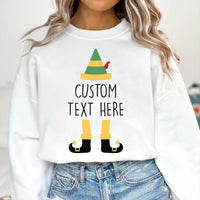 Elf Family Christmas Sweatshirt, Custom Christmas Elf Shirt, Family Matching Christmas Sweatshirt