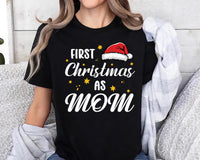 First Christmas of Family Shirt, First Christmas as Mommy Shirt, Personalized First Christmas Family Matching Tee