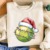 Christmas Baseball Football Basketball Santa Sweatshirt, Christmas Sport Lover Shirt, Christmas Football Player Sweatshirt