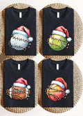 Christmas Baseball Football Basketball Santa Shirt, Christmas Sport Lover Shirt, Christmas Football Player Tee
