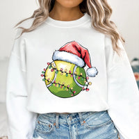Christmas Baseball Football Basketball Santa Sweatshirt, Christmas Sport Lover Shirt, Christmas Football Player Sweatshirt
