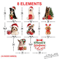 Dog Christmas Yard Signs, Merry Woofmas Outdoor Decorations with Stakes, Puppy Lawn Garden Decor, Xmas Holiday Patio Pathway Display