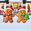 Gingerbread Christmas Yard Signs, Outdoor Lawn Decorations with Stakes, Holiday Garden Decor, Cute Candy Cane & Tree Xmas Display