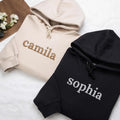 Custom Name Embroidered Hoodie, Personalized Name Sweatshirt, Embroidered Crewneck Shirt, Custom Long Sleeve Shirt