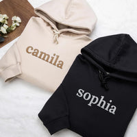 Custom Name Embroidered Hoodie, Personalized Name Sweatshirt, Embroidered Crewneck Shirt, Custom Long Sleeve Shirt