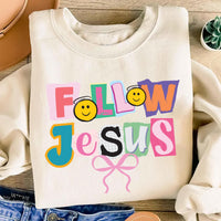 Follow Jesus Sweatshirt, Coquette Jesus Shirt, Christian Sweatshirt