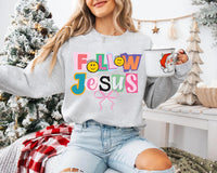 Follow Jesus Sweatshirt, Coquette Jesus Shirt, Christian Sweatshirt