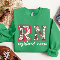 Christmas Registered Nurse Sweatshirt, Nurse Shirt for Christmas, Christmas Crew Nurse Sweatshirt