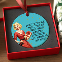 Funny Christmas Ornament, Holiday Hostess Gift, Classy Gag Gift, White Elephant Exchange Ornament, Funny Ornament for Best Friend