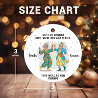 Personalized Best Friend Ornament, Besties Christmas Ornament, Custom Friendship Ceramic Ornament, BFF Gift for Her, Holiday Keepsake 2025