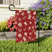 Subtle Anti-Trump Christmas Garden Flag, F*ck Trump, Resist Fascism Yard Flag, Protest MAGA Political Decor, Xmas Candy Canes Outdoor Flag