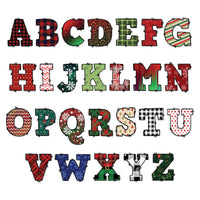 Family Christmas Name Sweatshirt, Doodle Alphabet Family Christmas Shirt, Personalized Christmas Family Sweatshirt