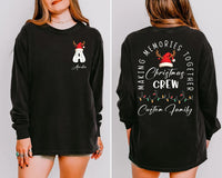 Custom Family Christmas Sweatshirt, Family Name Christmas Crewneck, Christmas Crew Shirt, Family Trip Matching Sweatshirt, Front Back