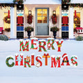 Merry Christmas Yard Sign, Outdoor Holiday Decoration with Stakes, Colorful Christmas Lawn & Garden Décor, Santa Tree Snowflake Xmas Display