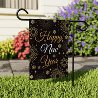 Happy New Year 2026 Garden Flag, New Year’s Eve Yard Flag, Holiday Welcome New Year Fence Front Porch Yard Decorations, Eve Party Decor Flag