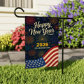 Happy New Year 2026 Garden Flag, New Year’s Eve Yard Flag, Holiday Welcome New Year Fence Front Porch Yard Decorations, Eve Party Decor Flag