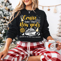 Cruising Into the New Year 2026 Sweatshirt, Custom Name Cruise Shirt, Family Vacation Matching Sweatshirt