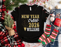 Happy New Year 2026 Shirt, Christmas Crew Matching Family Outfits Shirt, New Year Family Tee