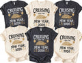 Cruising Into the New Year 2026 Shirt, Custom Name Cruise Shirt, Family Vacation Matching Tee