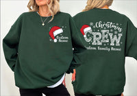 Custom Christmas Family Crew Sweatshirt, Custom Name Shirt, Family Name Sweatshirt, Front Back