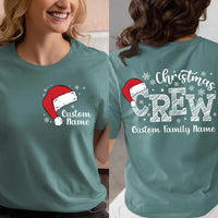 Custom Christmas Family Crew Sweatshirt, Custom Name Shirt, Family Name Sweatshirt, Front Back