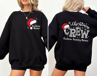 Custom Christmas Family Crew Sweatshirt, Custom Name Shirt, Family Name Sweatshirt, Front Back