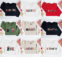 Family Christmas Sweatshirt, Matching Family Xmas Shirt, Family PJ Sweatshirt