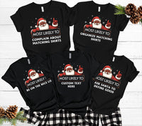Black Santa Claus Christmas Shirt, Family Matching Christmas Shirt, Brown Santa Claus Tee