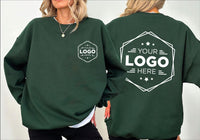Custom Logo Sweatshirt, Your Business Logo or Brand Logo Shirt, Your Design Here Sweatshirt, Front Back