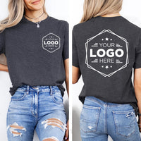 Custom Logo Shirt, Your Business Logo or Brand Logo Shirt, Your Design Here Tee, Front Back