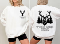 Custom Logo Sweatshirt, Your Business Logo or Brand Logo Shirt, Your Design Here Sweatshirt, Front Back