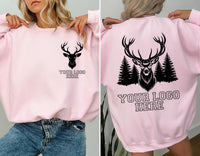 Custom Logo Sweatshirt, Your Business Logo or Brand Logo Shirt, Your Design Here Sweatshirt, Front Back
