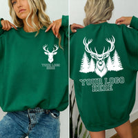 Custom Logo Sweatshirt, Your Business Logo or Brand Logo Shirt, Your Design Here Sweatshirt, Front Back