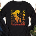 Happy Chinese New Year 2026 Long Sleeve Shirt, Year of The Horse 2026 Shirt, New Year Family Tee