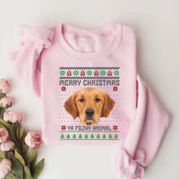 Custom Pet Photo Ugly Christmas Sweatshirt, Funny Animal Lover Gift, Personalized Pet Face Sweatshirt
