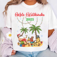 Tropical Family Christmas Shirt, Matching Hawaiian Santa Shirt, Family Christmas Tee