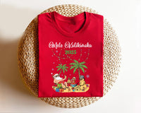 Tropical Family Christmas Shirt, Matching Hawaiian Santa Shirt, Family Christmas Tee