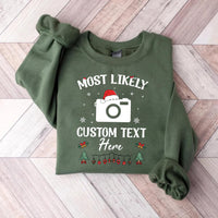 Custom Photo Christmas Family Sweatshirt, Funny Matching Group Shirt, Personalized Christmas Sweatshirt