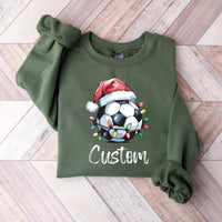 Custom Christmas Soccer Team Sweatshirt, Winter Sports Tee, Personalized Soccer Sweatshirt