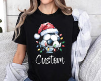 Custom Christmas Soccer Team Shirt, Winter Sports Tee, Personalized Soccer Shirt