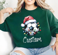 Custom Christmas Soccer Team Sweatshirt, Winter Sports Tee, Personalized Soccer Sweatshirt