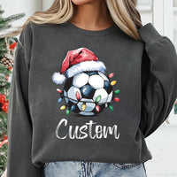Custom Christmas Soccer Team Sweatshirt, Winter Sports Tee, Personalized Soccer Sweatshirt