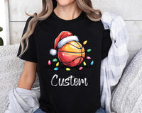 Custom Christmas Basketball Shirt, Santa Sports Team Shirt, Personalized Basketball Tee