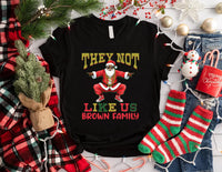 Black Santa Christmas Family Shirt, Personalized Holiday Shirt, Custom Family Christmas Tee