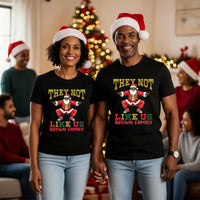 Black Santa Christmas Family Shirt, Personalized Holiday Shirt, Custom Family Christmas Tee
